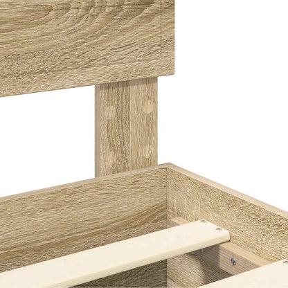 vidaXL Bed Frame with Drawer Sonoma Oak 120 x 200 cm Engineered Wood
