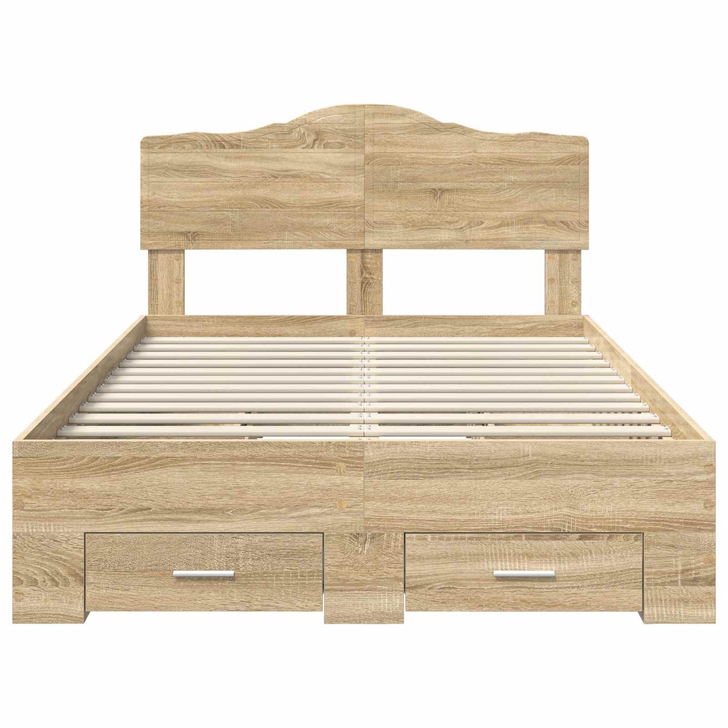 vidaXL Bed Frame with Drawer Sonoma Oak 120 x 200 cm Engineered Wood