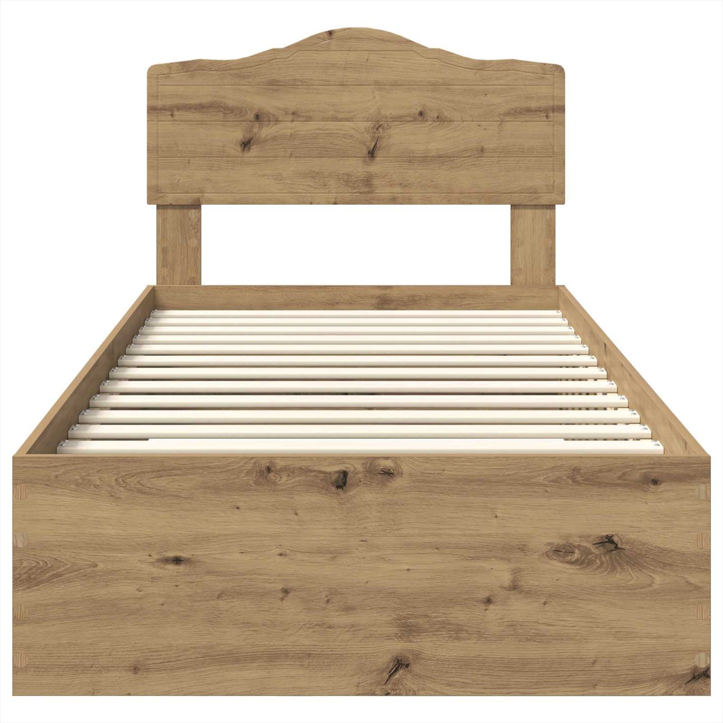 vidaXL Bed Frame with Drawer Artisan Oak 100 x 200 cm Engineered Wood