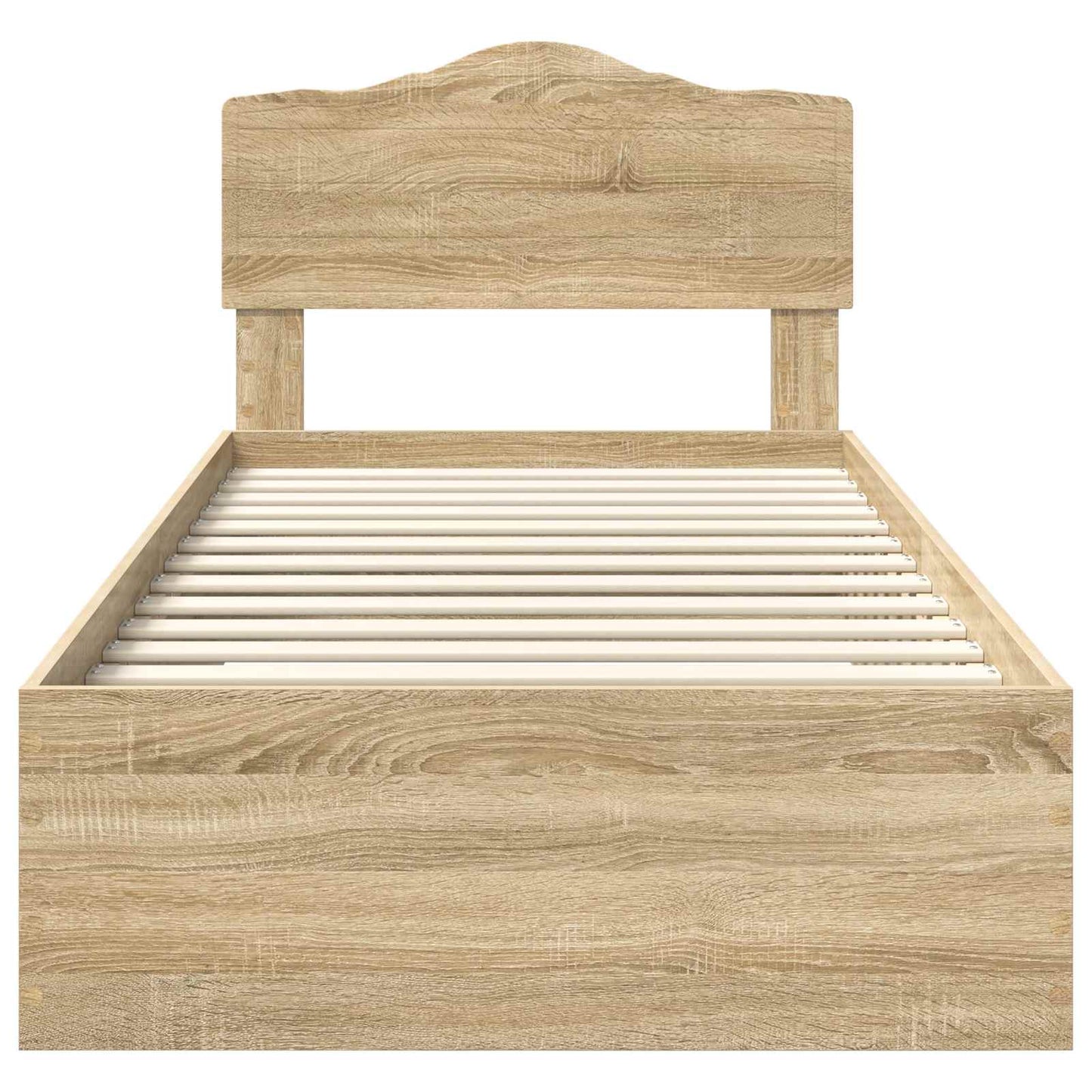 vidaXL Bed Frame with Headboard Sonoma Oak 70 x 190 cm Engineered Wood