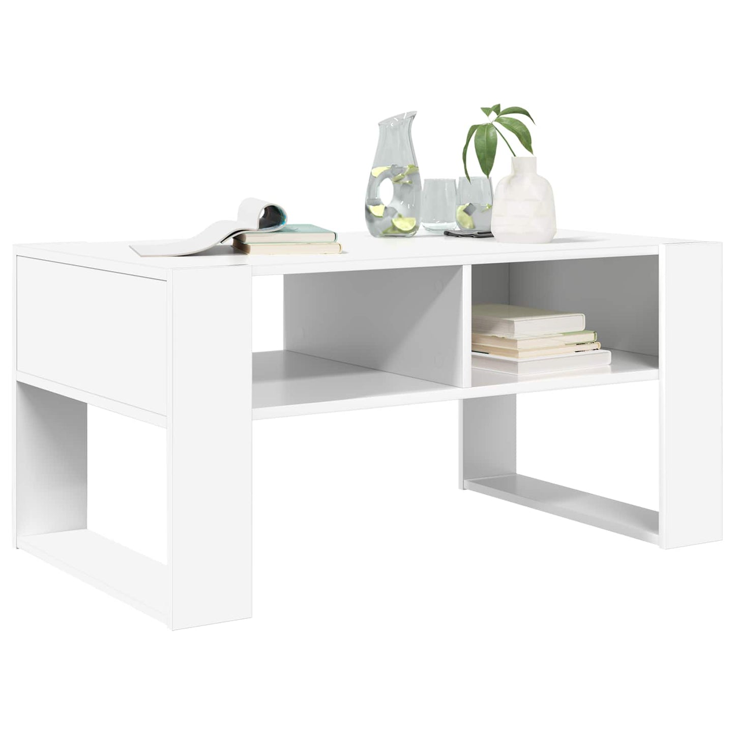 vidaXL Coffee Table White 92 x 53 x 45 cm Engineered Wood