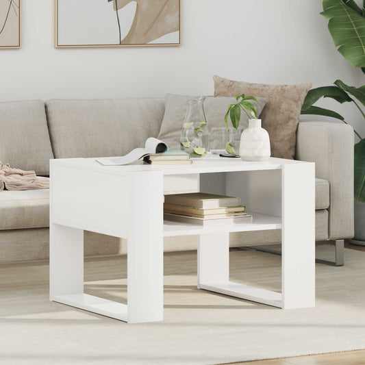 vidaXL Coffee Table White 66 x 53 x 45 cm Engineered Wood