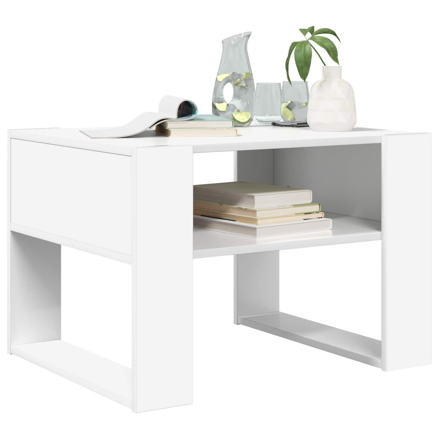 vidaXL Coffee Table White 66 x 53 x 45 cm Engineered Wood
