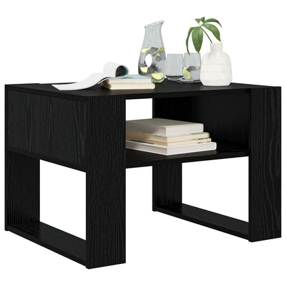 vidaXL Coffee Table Black Oak 66 x 53 x 45 cm Engineered Wood