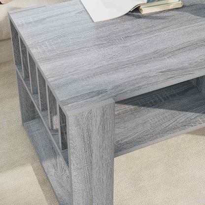 vidaXL Coffee Table Grey Sonoma 92 x 49.5 x 45 cm Engineered Wood