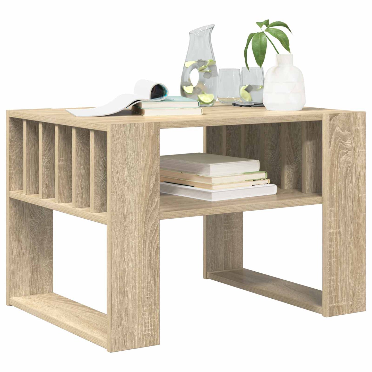 vidaXL Coffee Table Sonoma Oak 66 x 49.5 x 45 cm Engineered Wood