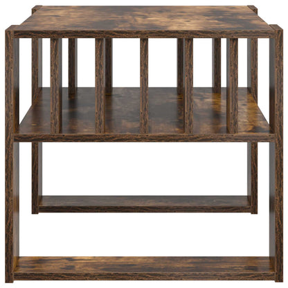 vidaXL Coffee Table Smoked Oak 66 x 49.5 x 45 cm Engineered Wood