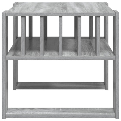 vidaXL Coffee Table Grey Sonoma 66 x 49.5 x 45 cm Engineered Wood