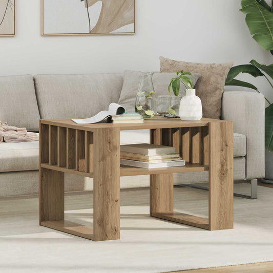 vidaXL Coffee Table Artisan Oak 66 x 49.5 x 45 cm Engineered Wood