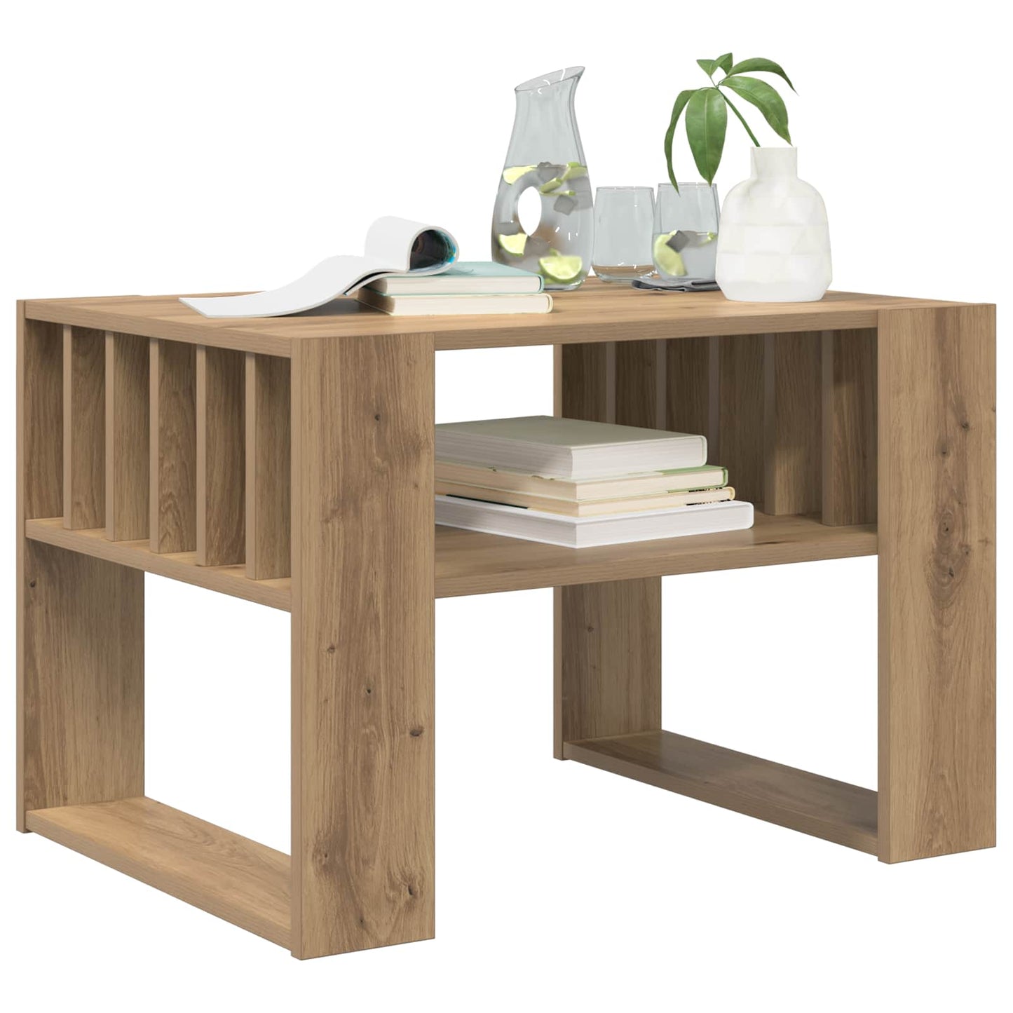 vidaXL Coffee Table Artisan Oak 66 x 49.5 x 45 cm Engineered Wood