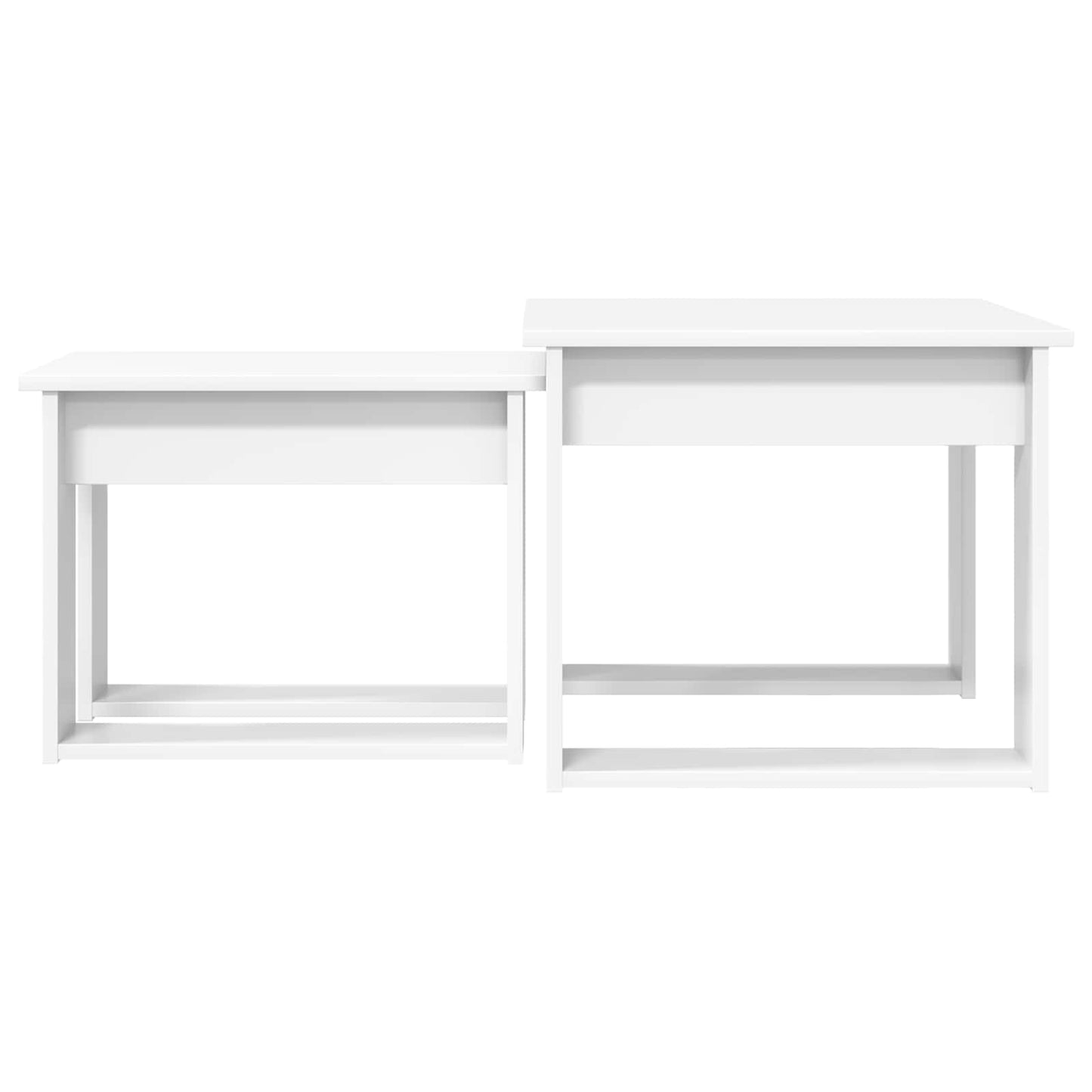 vidaXL Coffee Table Set 2 pcs White Engineered Wood