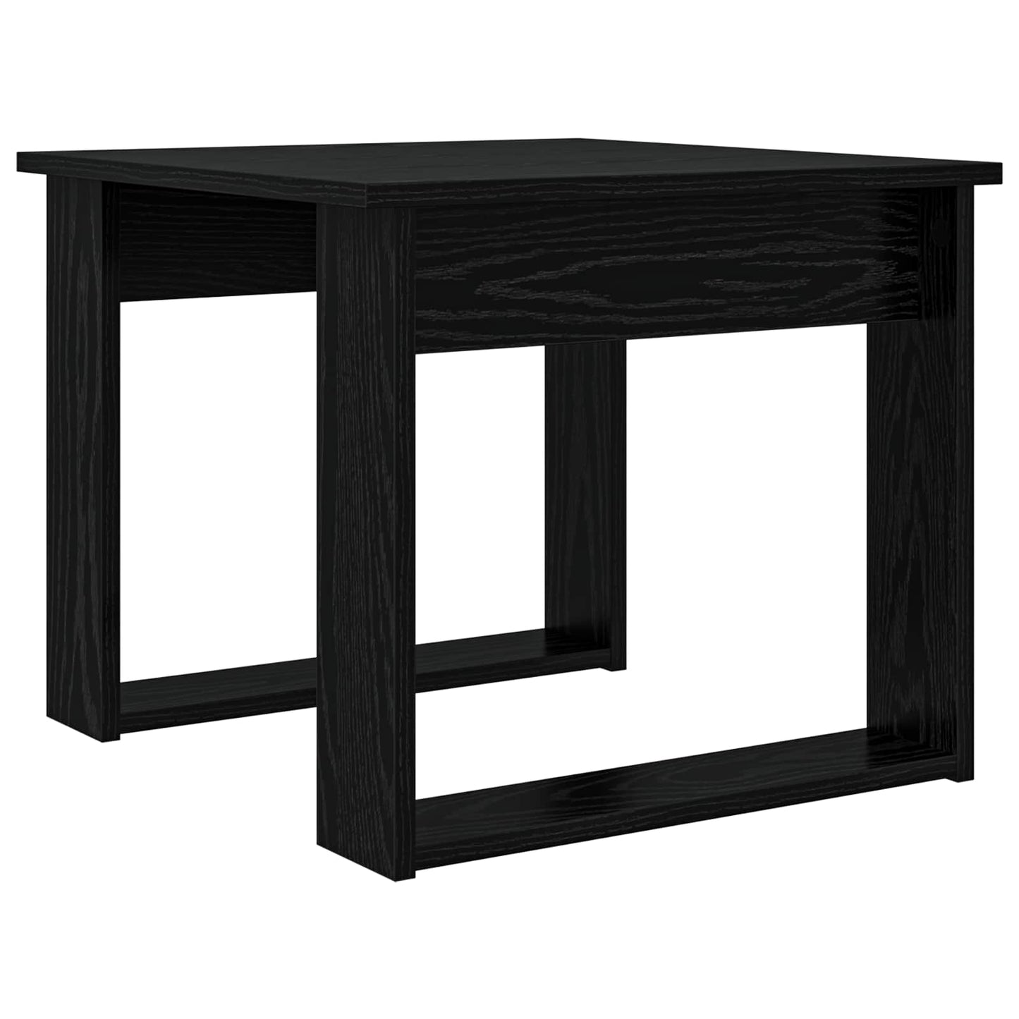 vidaXL Coffee Table Set 2 pcs Black Oak Engineered Wood