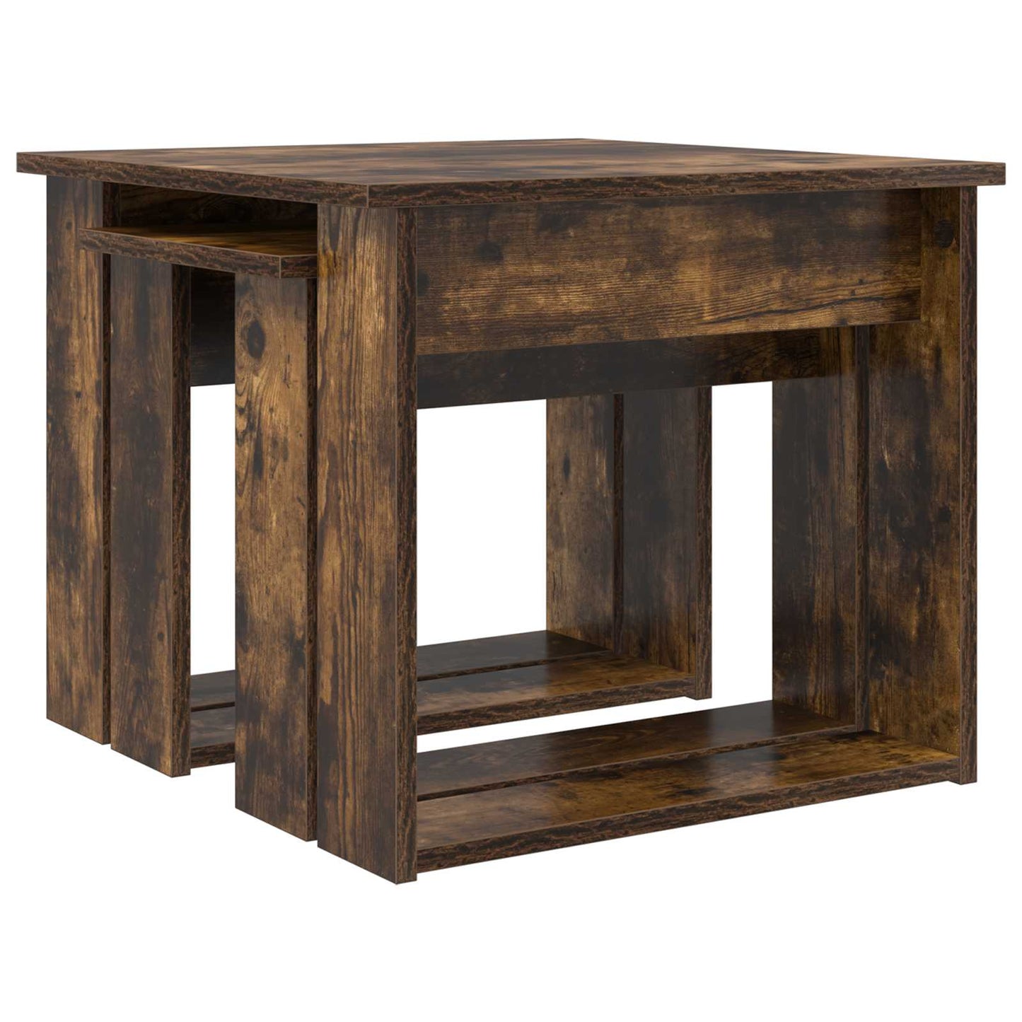 vidaXL Coffee Table Set 2 pcs Smoked Oak Engineered Wood