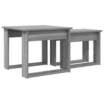 vidaXL Coffee Table Set 2 pcs Grey Sonoma Engineered Wood