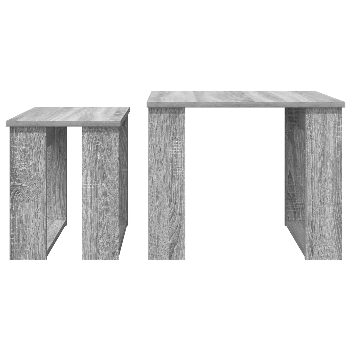 vidaXL Coffee Table Set 2 pcs Grey Sonoma Engineered Wood