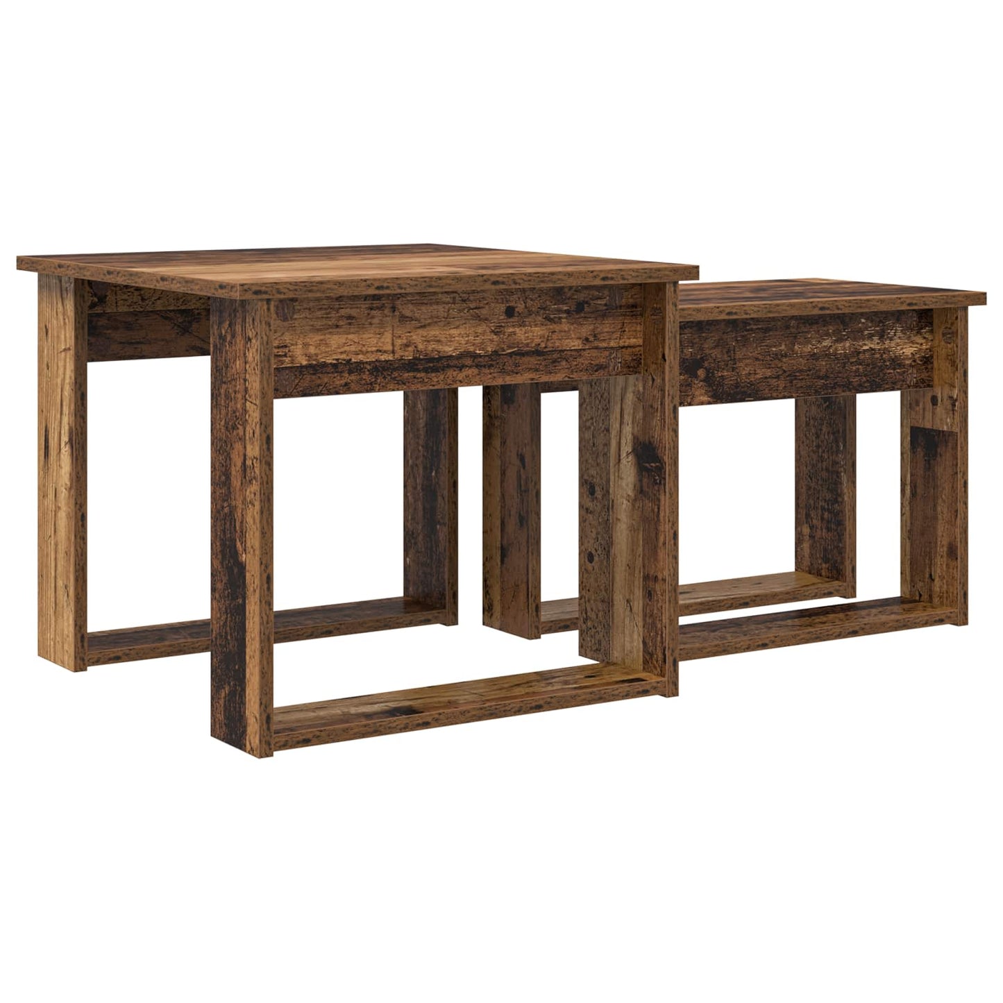 vidaXL Coffee Table Set 2 pcs Old Wood Engineered Wood