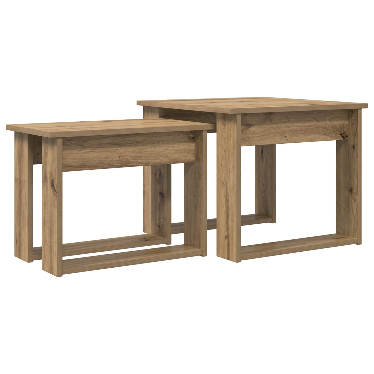 vidaXL Coffee Table Set 2 pcs Artisan Oak 50 x 52 x 42 cm