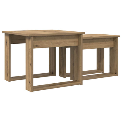 vidaXL Coffee Table Set 2 pcs Artisan Oak 50 x 52 x 42 cm