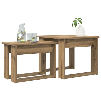 vidaXL Coffee Table Set 2 pcs Artisan Oak 50 x 52 x 42 cm