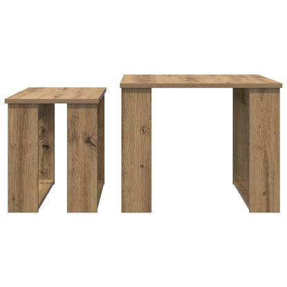 vidaXL Coffee Table Set 2 pcs Artisan Oak 50 x 52 x 42 cm