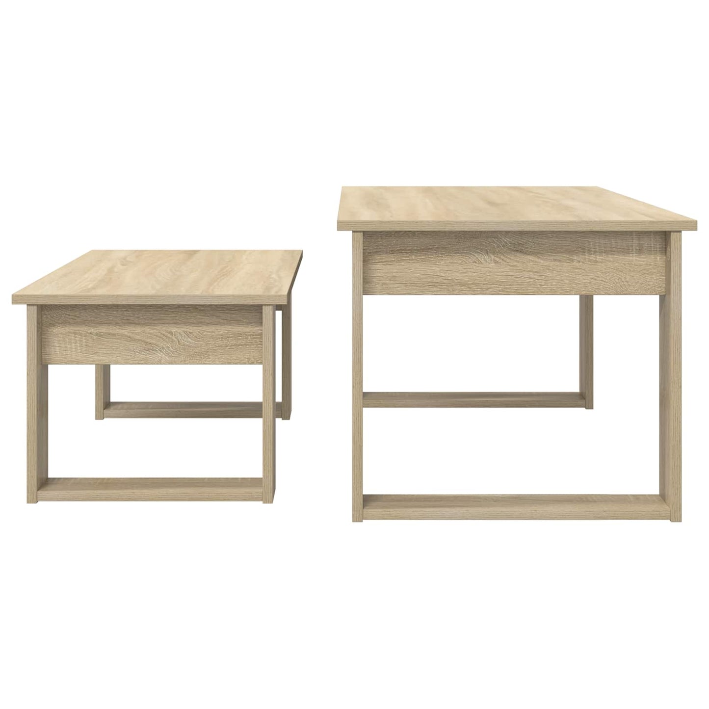 vidaXL Coffee Table Set 2 pcs Sonoma Oak Engineered Wood
