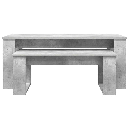 vidaXL Coffee Table Set 2 pcs Concrete Grey Engineered Wood