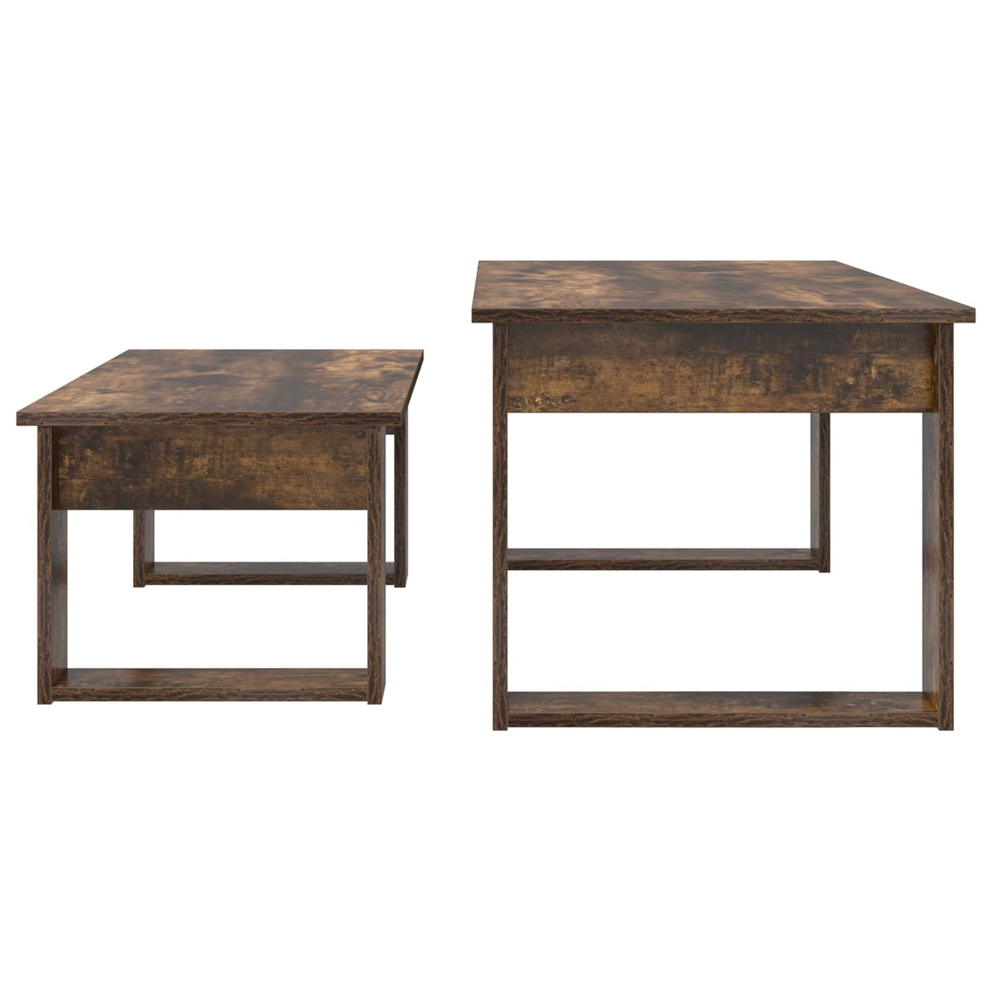 vidaXL Coffee Table Set 2 pcs Smoked Oak Engineered Wood