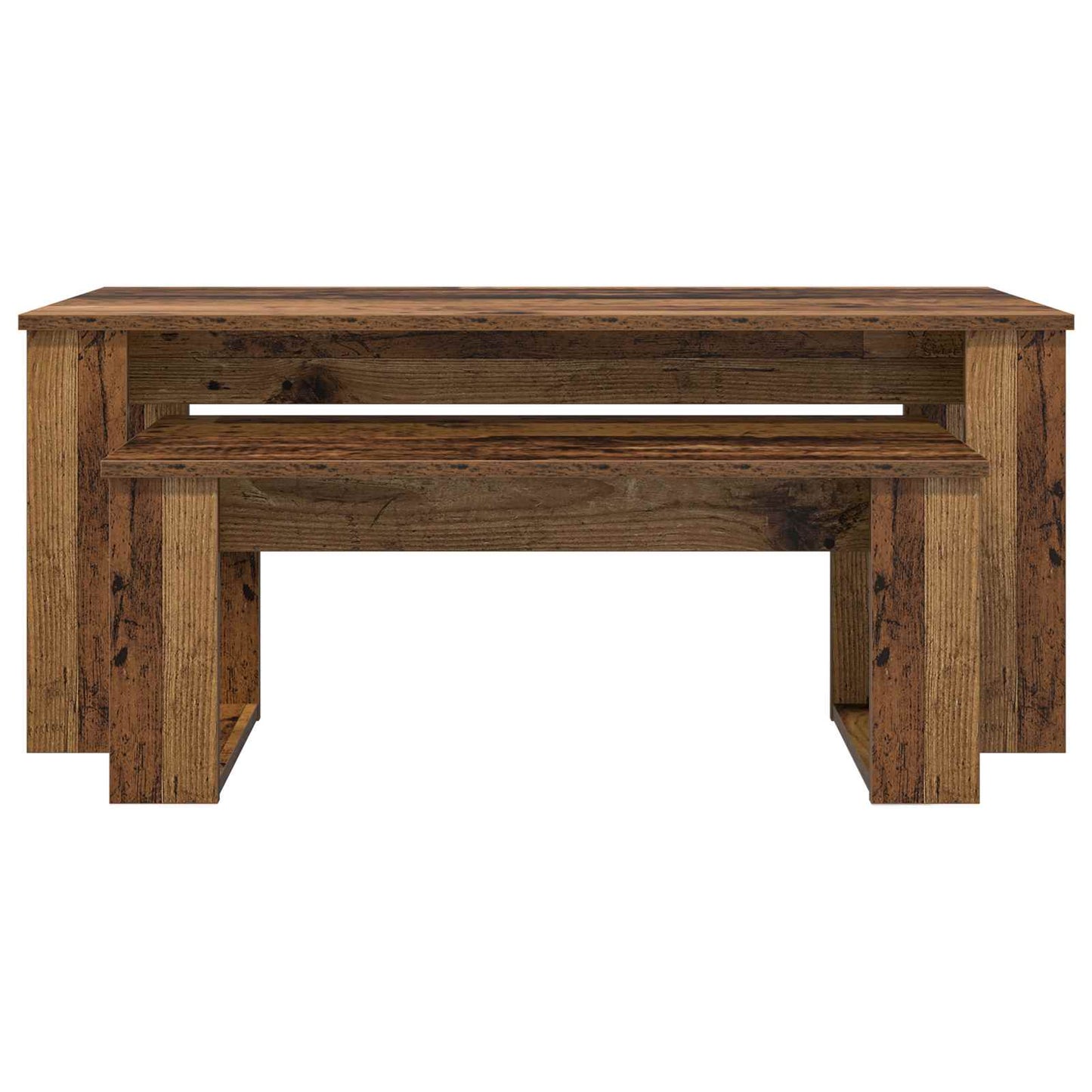 vidaXL Coffee Table Set 2 pcs Old Wood Engineered Wood