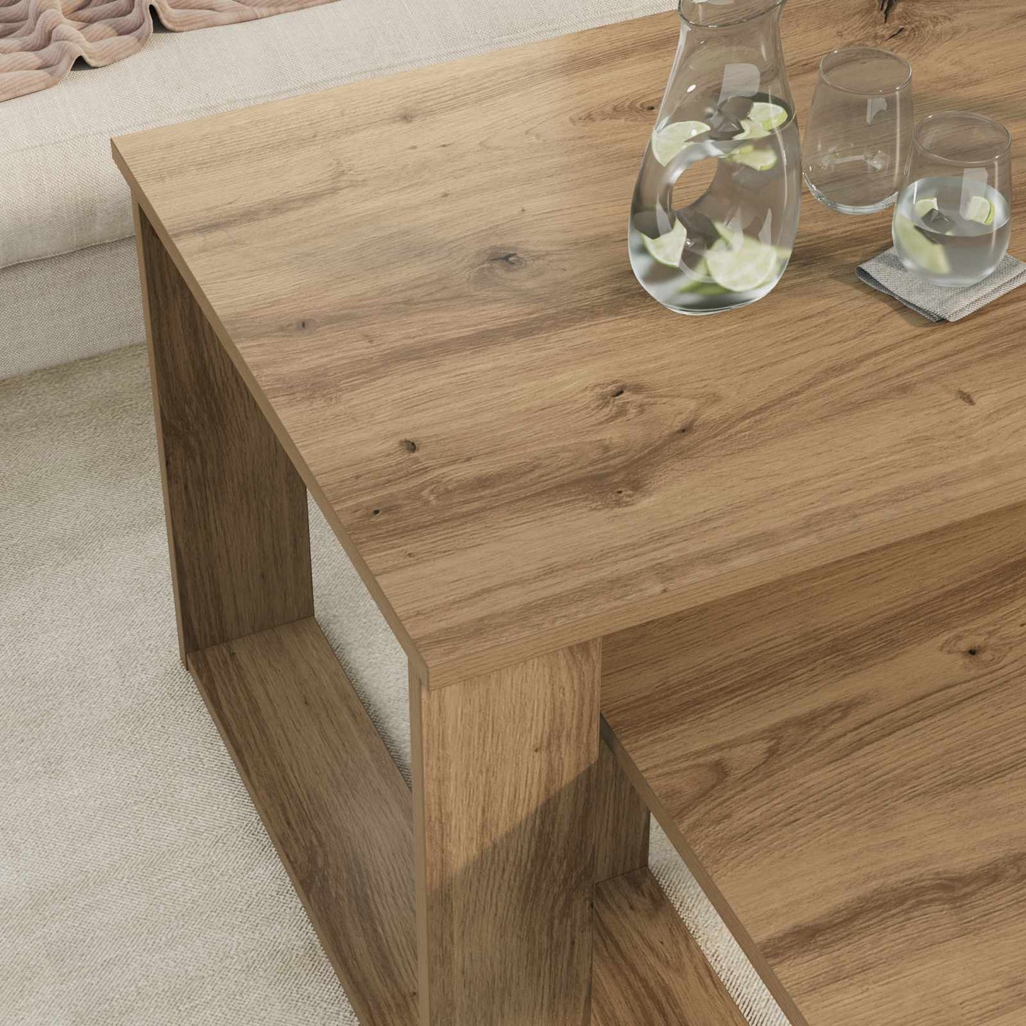 vidaXL Coffee Table Set 2 pcs Artisan Oak 100 x 50 x 42 cm
