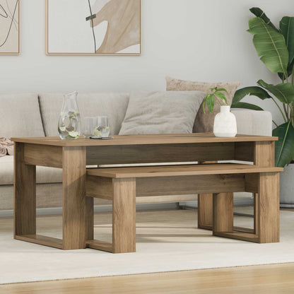 vidaXL Coffee Table Set 2 pcs Artisan Oak 100 x 50 x 42 cm