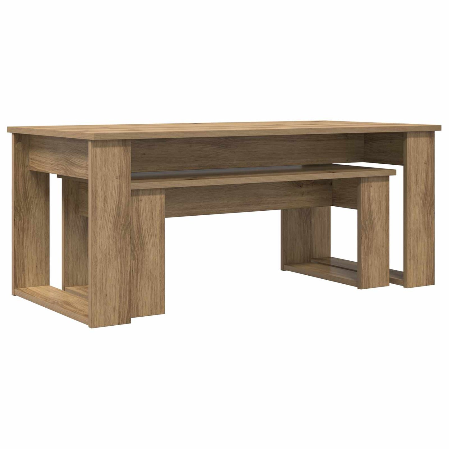 vidaXL Coffee Table Set 2 pcs Artisan Oak 100 x 50 x 42 cm
