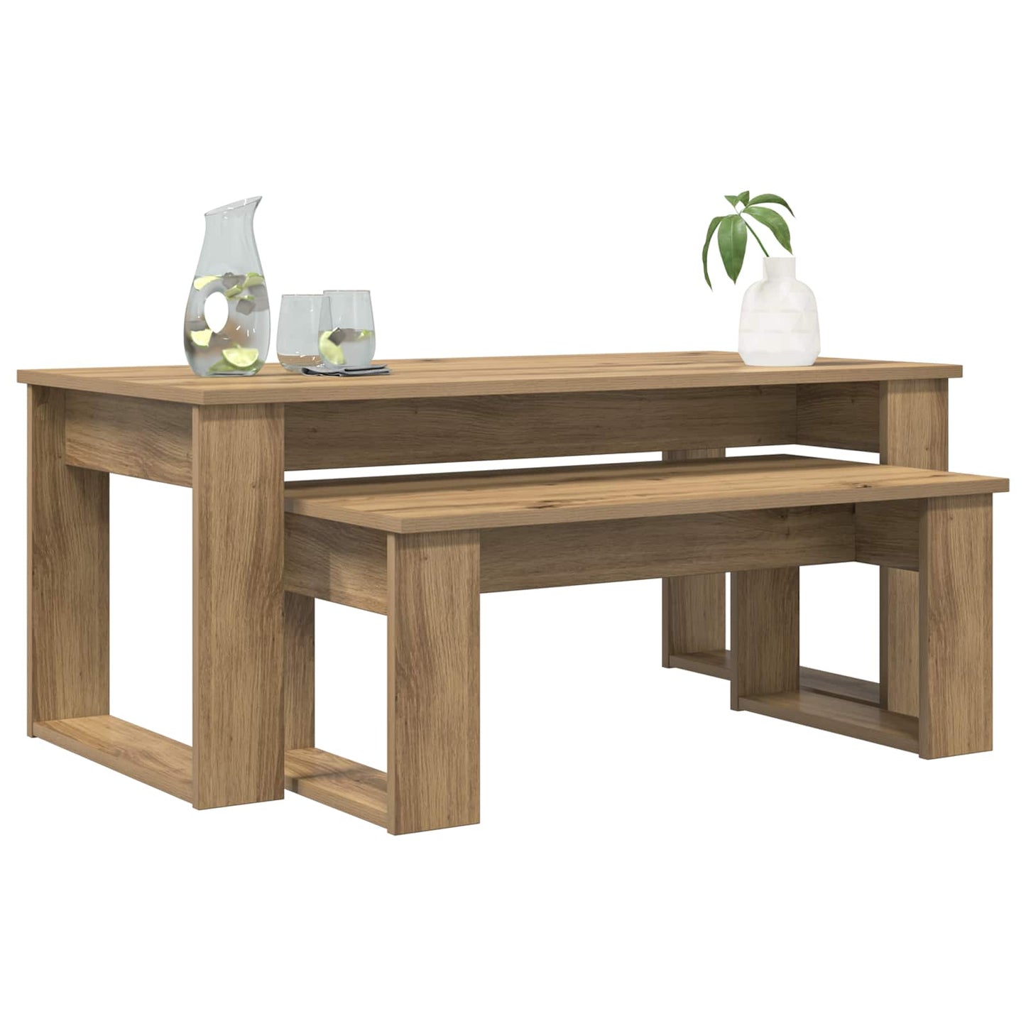 vidaXL Coffee Table Set 2 pcs Artisan Oak 100 x 50 x 42 cm