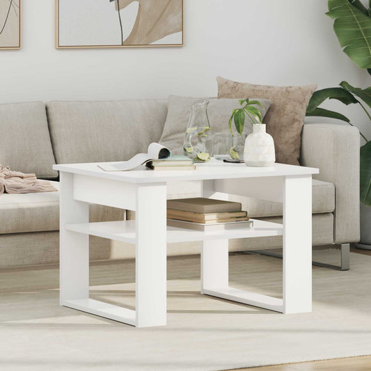vidaXL Coffee Table White 64 x 54 x 44 cm Engineered Wood