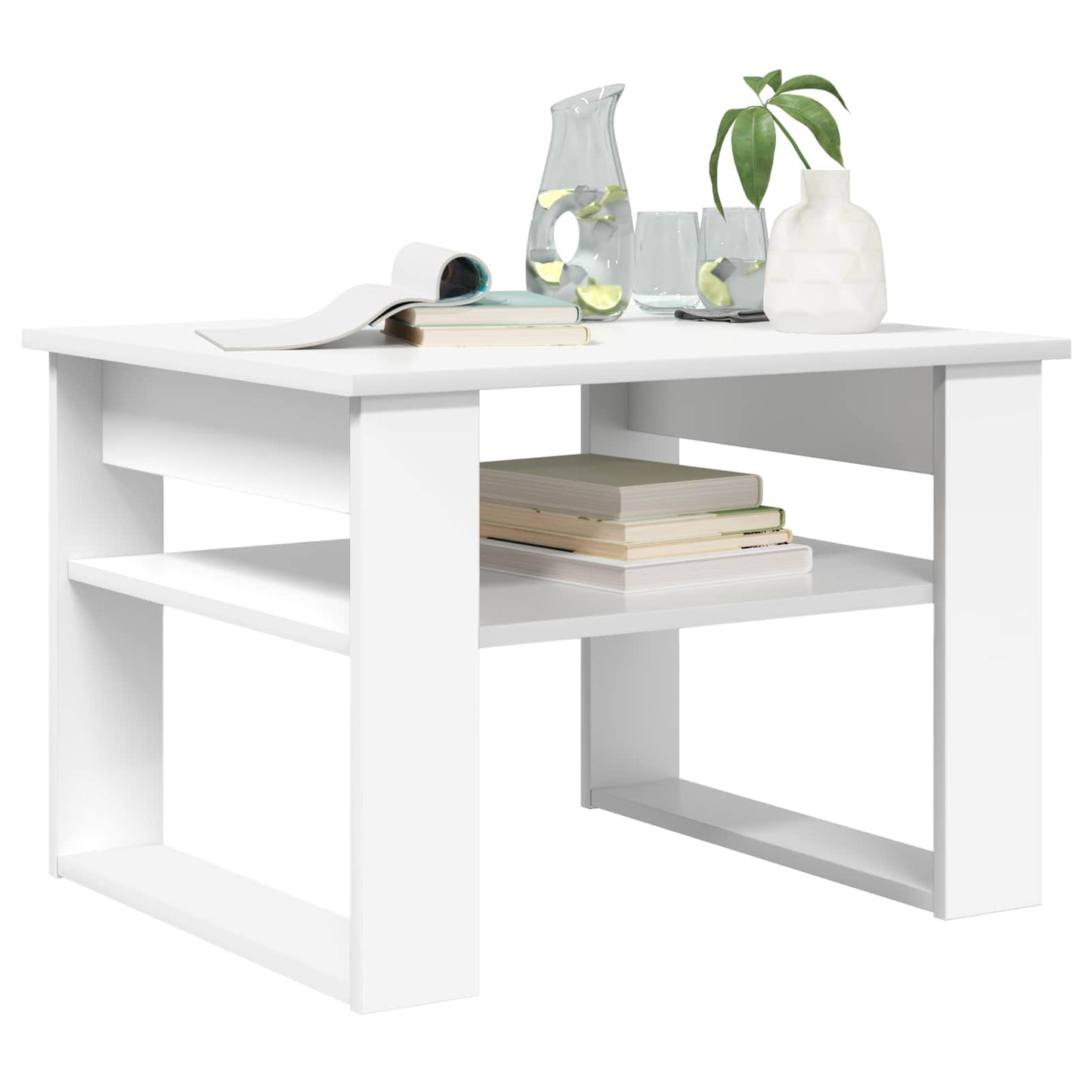 vidaXL Coffee Table White 64 x 54 x 44 cm Engineered Wood