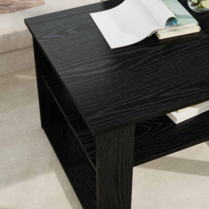 vidaXL Coffee Table Black Oak 64 x 54 x 44 cm Engineered Wood