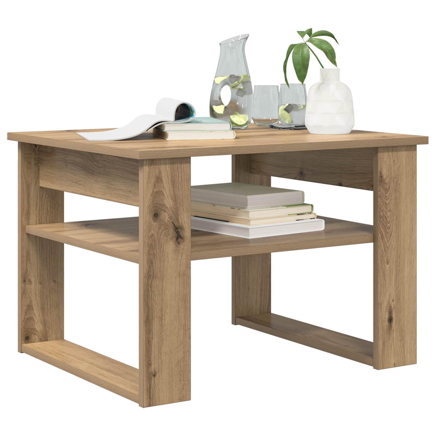 vidaXL Coffee Table Artisan Oak 64 x 54 x 44 cm Engineered Wood