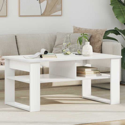 vidaXL Coffee Table White 96 x 54 x 44 cm Engineered Wood