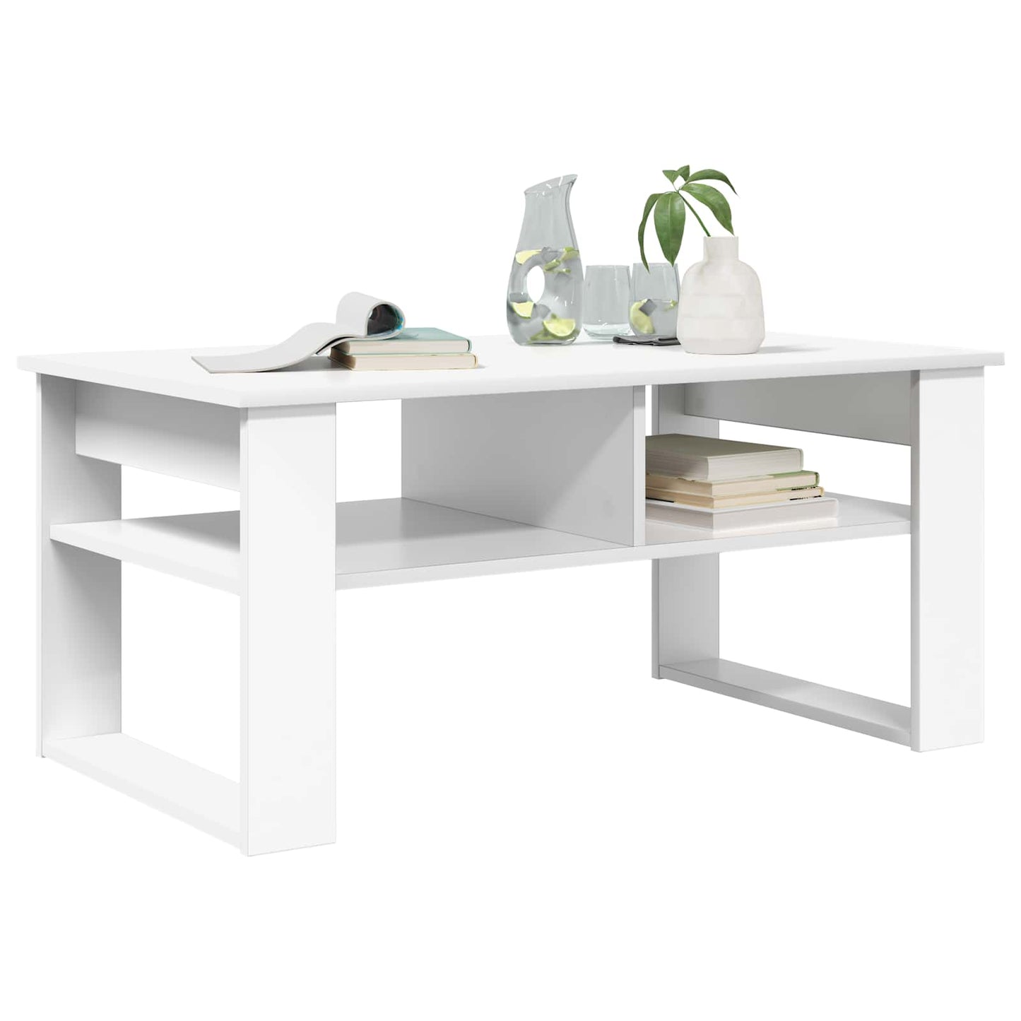 vidaXL Coffee Table White 96 x 54 x 44 cm Engineered Wood