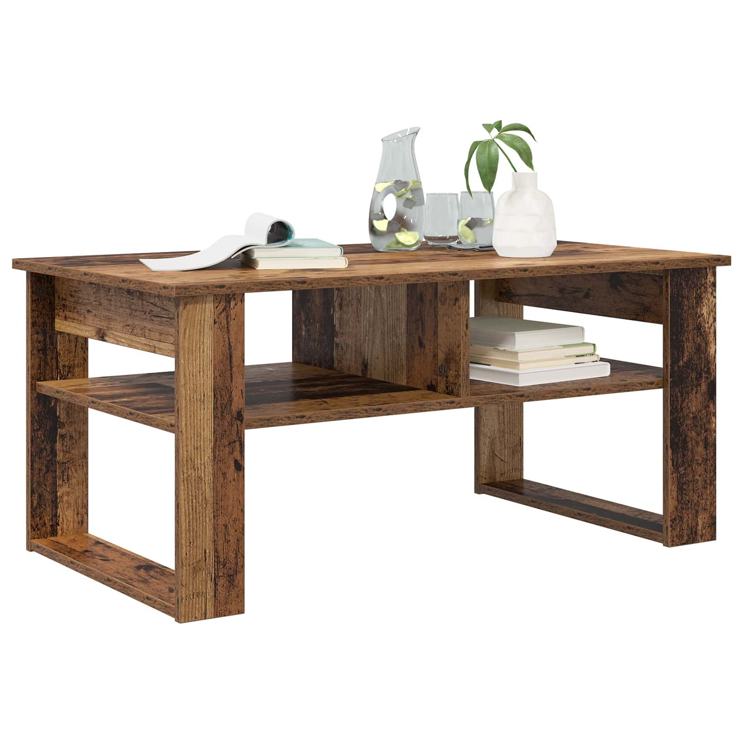 vidaXL Coffee Table Old Wood 96 x 54 x 44 cm Engineered Wood