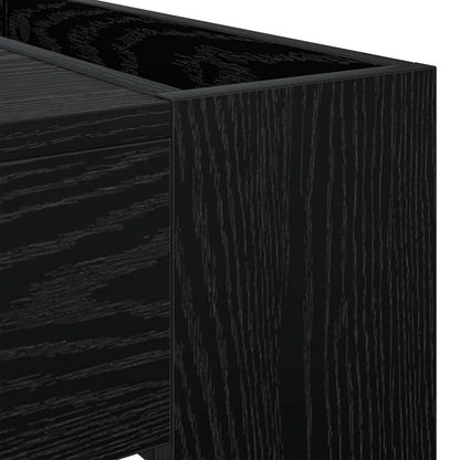 vidaXL Coffee Table Black Oak 110 x 50 x 41 cm Engineered Wood