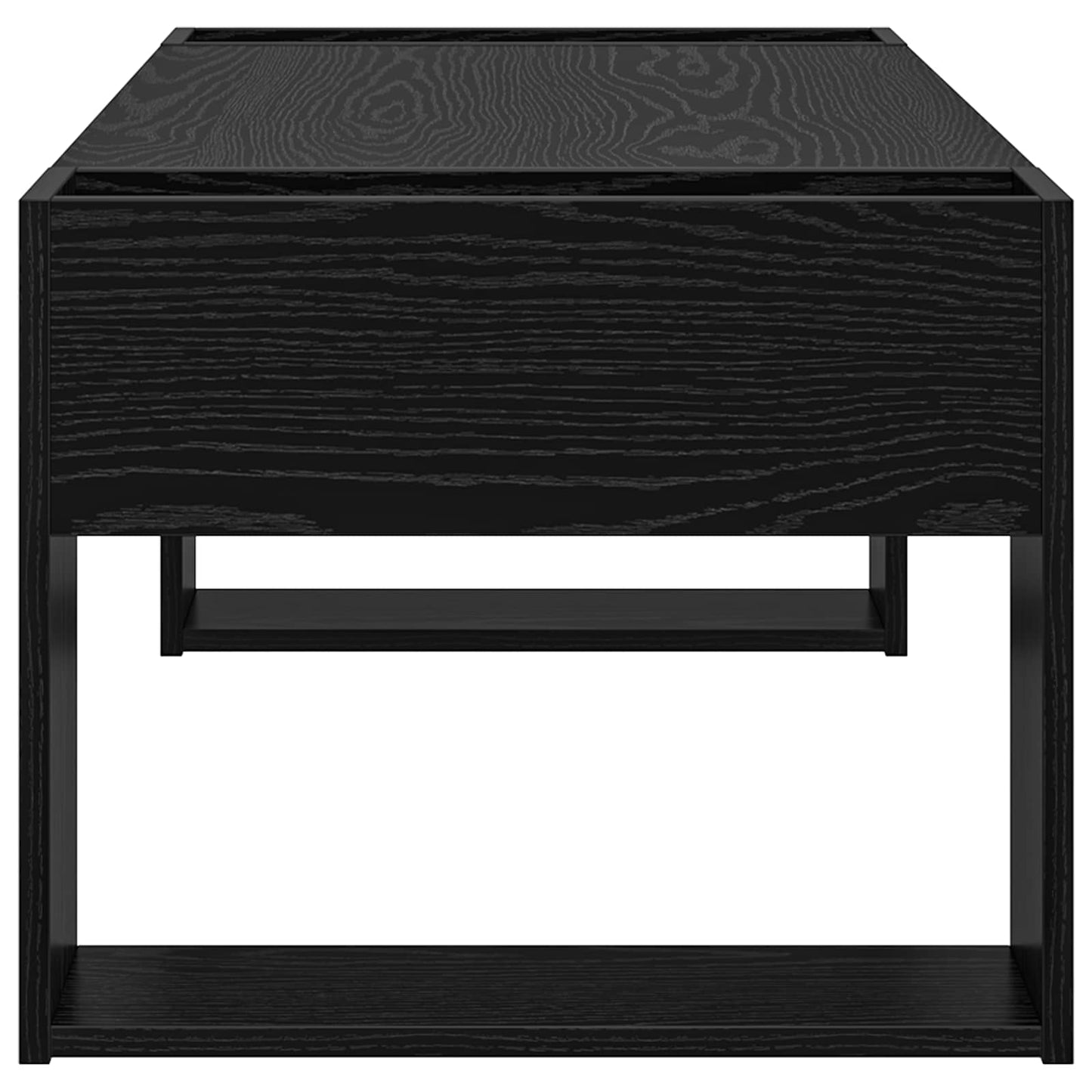 vidaXL Coffee Table Black Oak 110 x 50 x 41 cm Engineered Wood