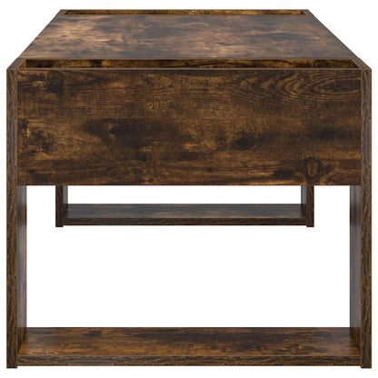 vidaXL Coffee Table Smoked Oak 110 x 50 x 41 cm Engineered Wood
