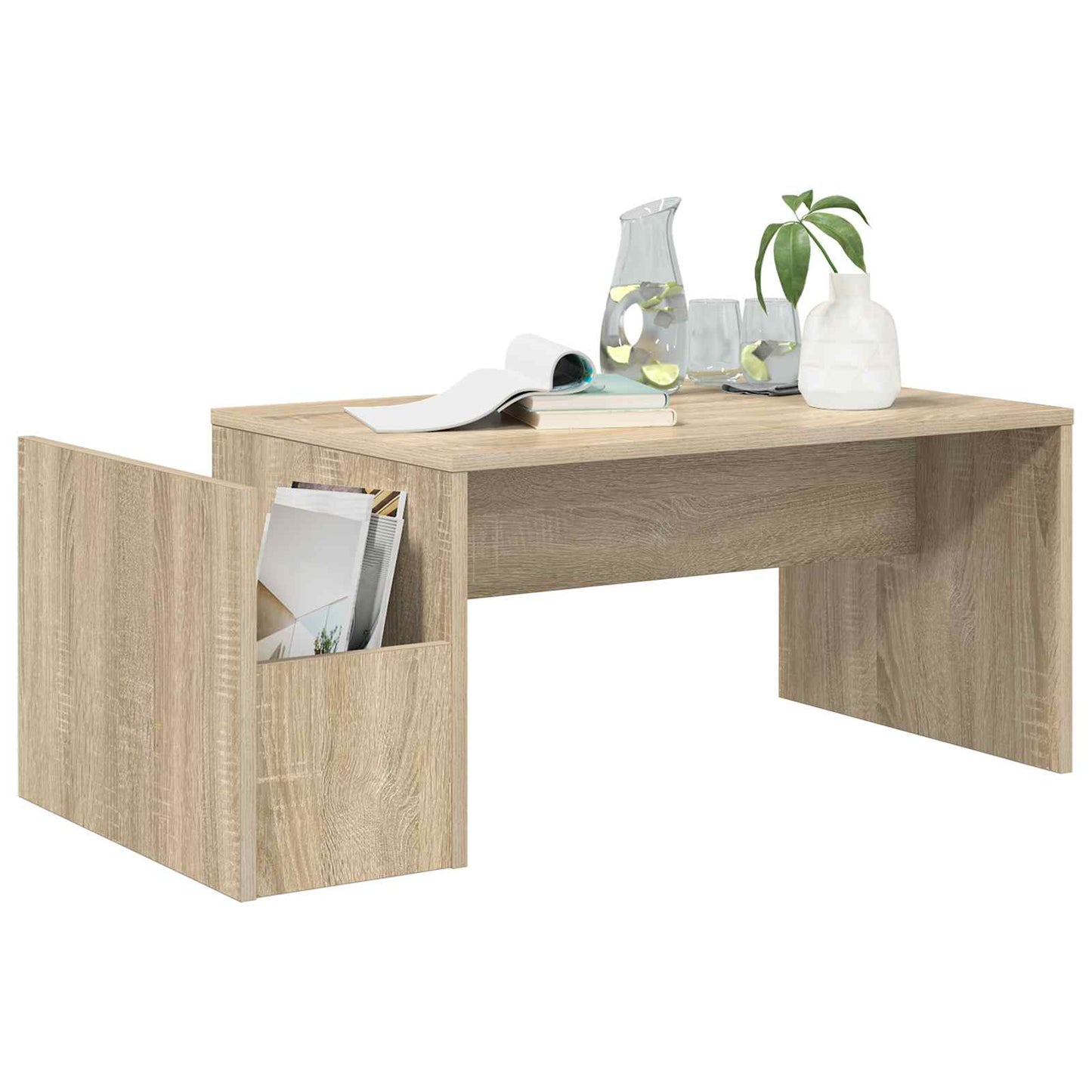 vidaXL Coffee Table Sonoma Oak 90 x 45 x 35 cm Engineered Wood