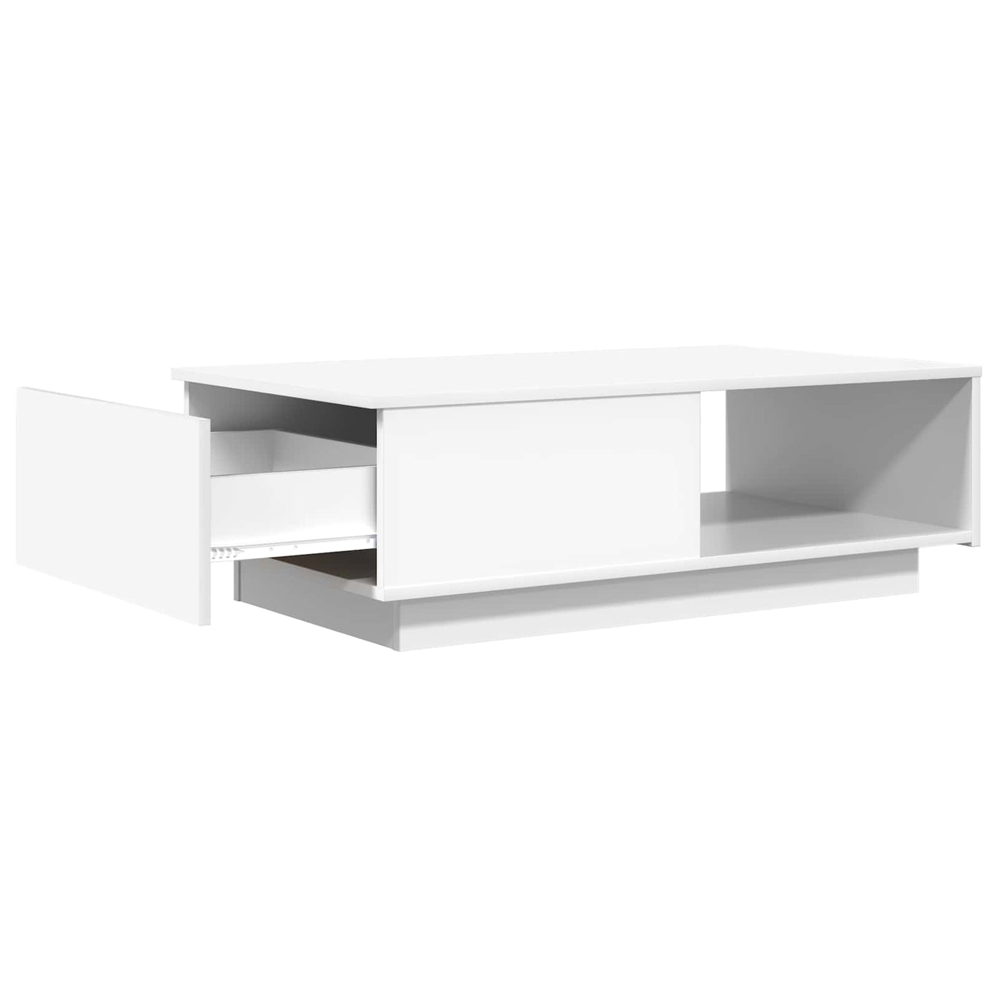 vidaXL Coffee Table with Drawer White 95 x 55 x 31 cm Engineered Wood