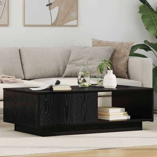 vidaXL Coffee Table Black Oak 95 x 55 x 31 cm Engineered Wood