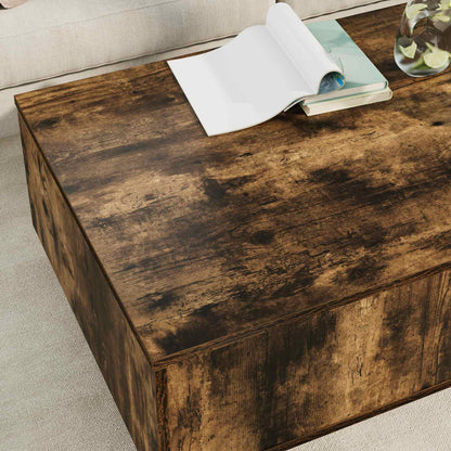 vidaXL Coffee Table Smoked Oak 95 x 55 x 31 cm Engineered Wood