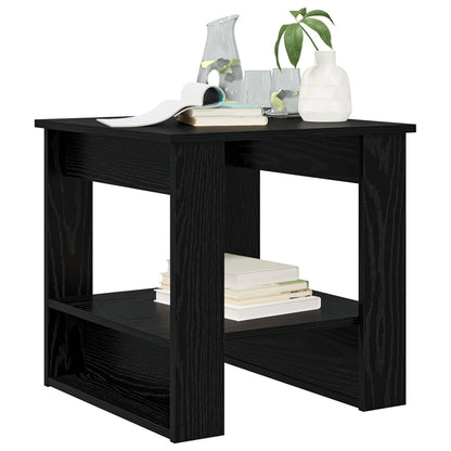 vidaXL Coffee Table Black Oak 51 x 50 x 50 cm Engineered Wood