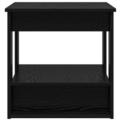 vidaXL Coffee Table Black Oak 51 x 50 x 50 cm Engineered Wood