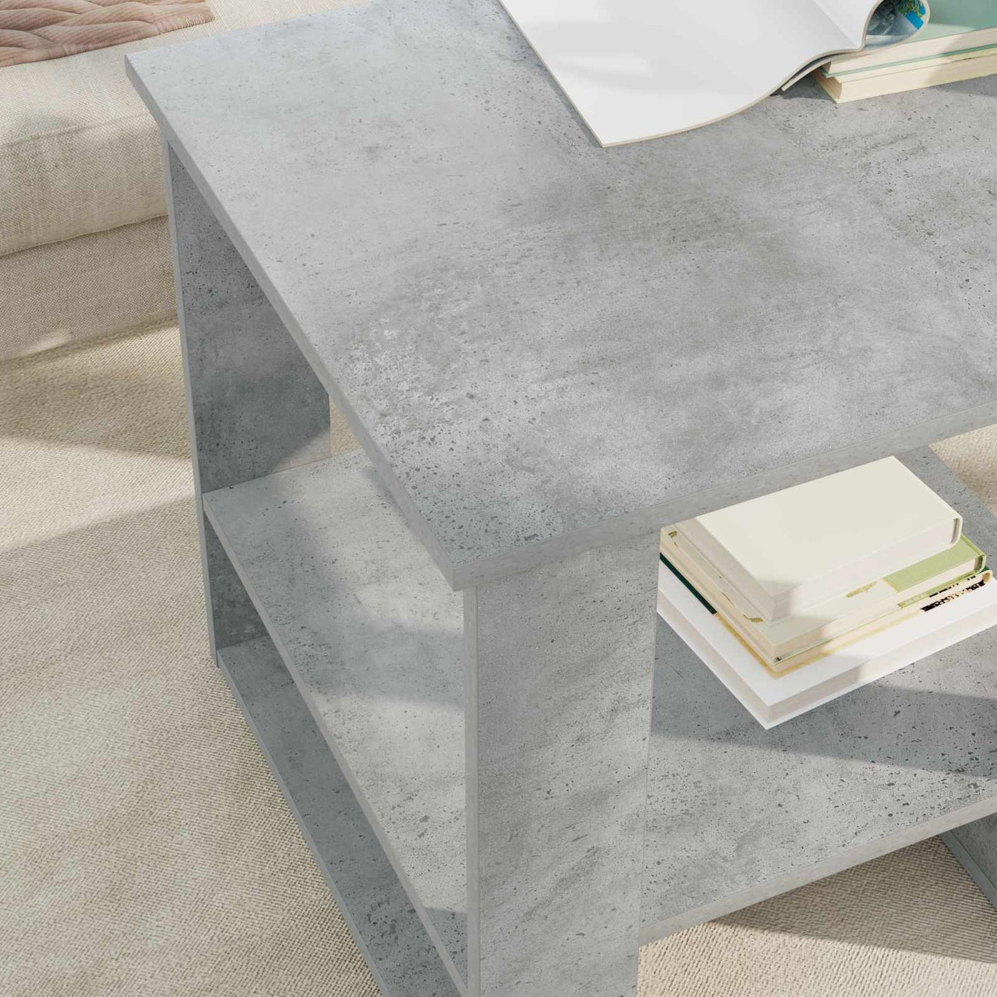 vidaXL Coffee Table Concrete Grey 51 x 50 x 50 cm Engineered Wood