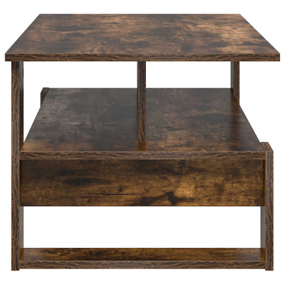 vidaXL Coffee Table Smoked Oak 90 x 50 x 40 cm Engineered Wood